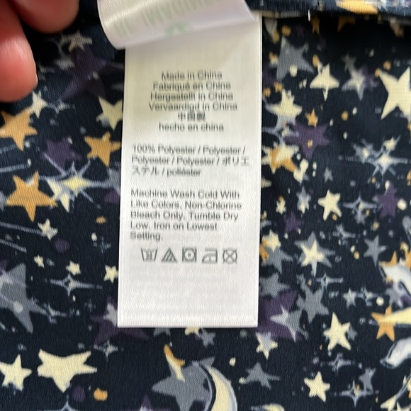 J.Crew navy blue new with tags, silky robe designed with moon and stars - Picture 10 of 10